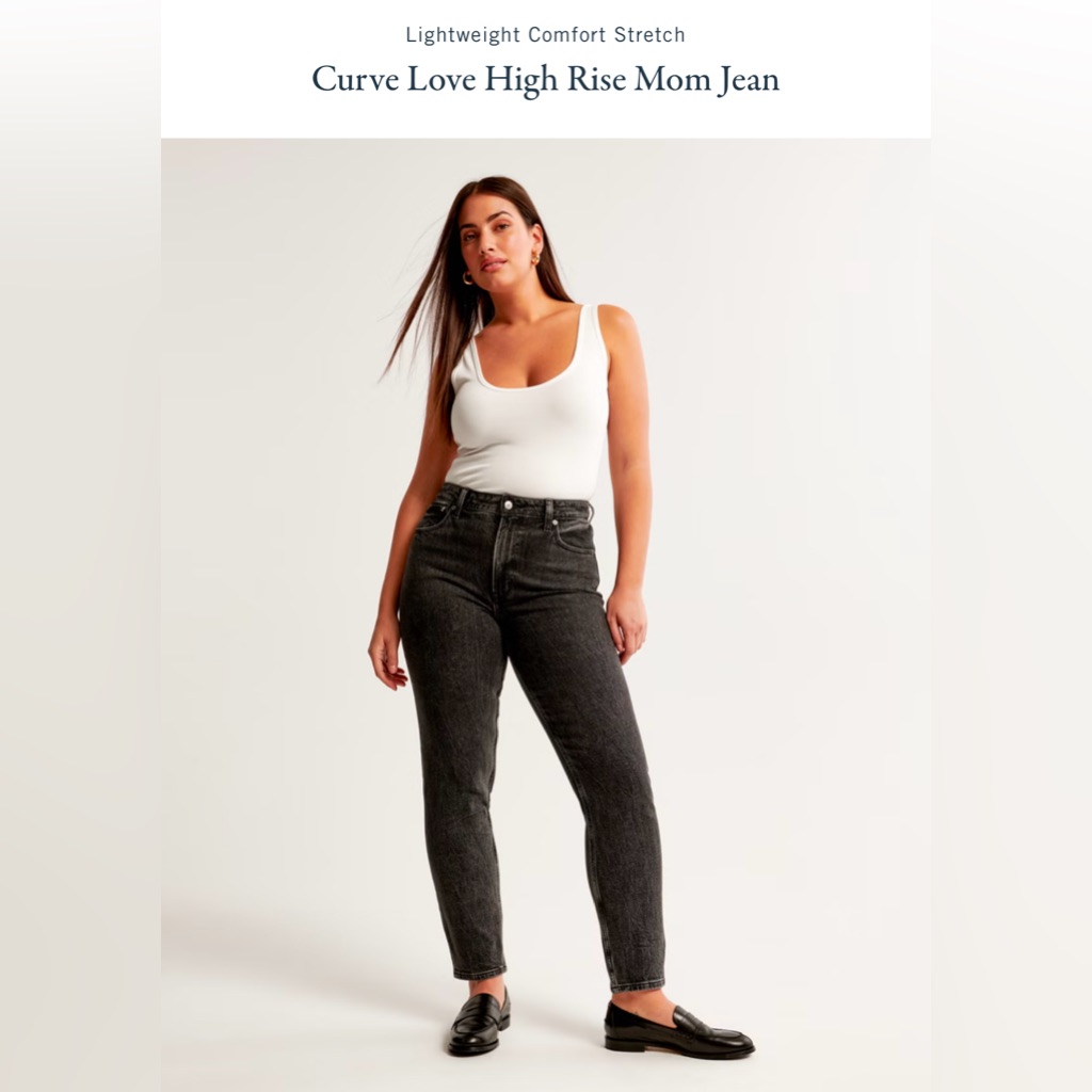 Nwt Abercrombie Curve Love Mom Jeans